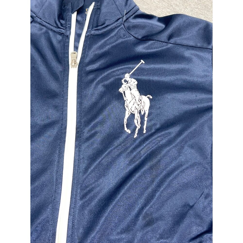 Polo Ralph Lauren Kids Navy Zip-Up Jacket Big Pony Logo Size L (14-16) - Picture 5 of 9